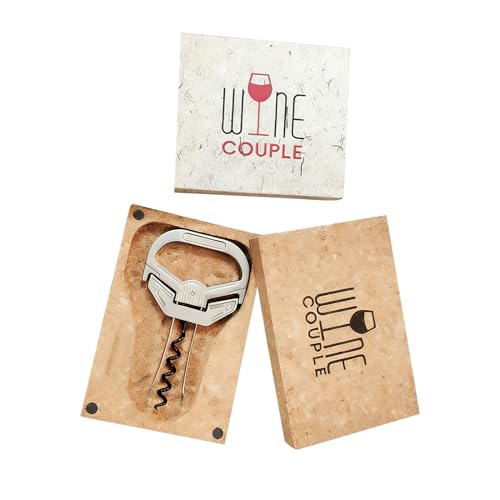 Eojpdji Sacacorchos de vino, sacacorchos manual, abridor de vino Zweizack con dos puntas - Para camareros, camareros, coleccionistas de vino, comedores, hoteles, reuniones y Navidad