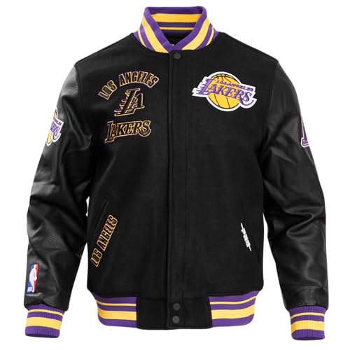 Pro Standard MENS NBA LOS ANGELES LAKERS RETRO CLASSICS VARSITY JACKET BLACK/PURPLE/YELLOW L