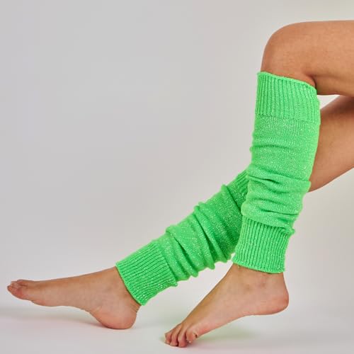 Image of Mysocks Leg Warmers Extra Soft Stylish Fancy Winter 80s Party Dance Neon Long Legwarmers for Women Girls Ladies
