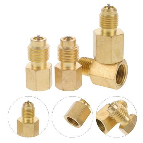 Adaptadores para aire acondicionado de auto OUNONA, 2 pares, conectores robustos para sistema de refrigeración, fácil instalación, compatibles con múltiples modelos de automóvil miniatura 4