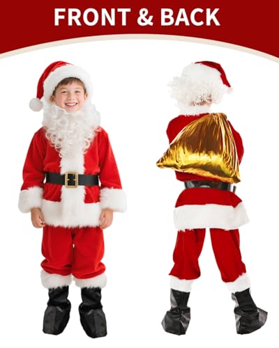 Disfraz completo de Santa Claus para niños miniatura 5