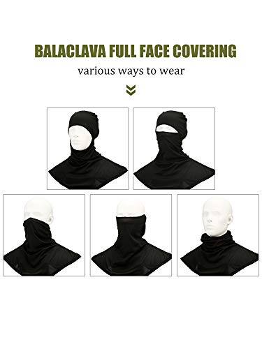 Image of SATINIOR 3 Piece Balaclava Face Cover Sun Protection Neck Cover Summer Balaclava for Men Women Outdoor Sports UV Protector