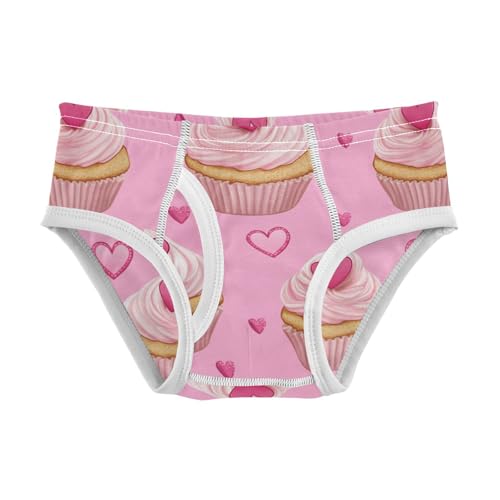 Wusikd Cute Pink Cupcakes Boys' Underwear Cotton Heart Boys Briefs Soft Toddler Underwear 2T