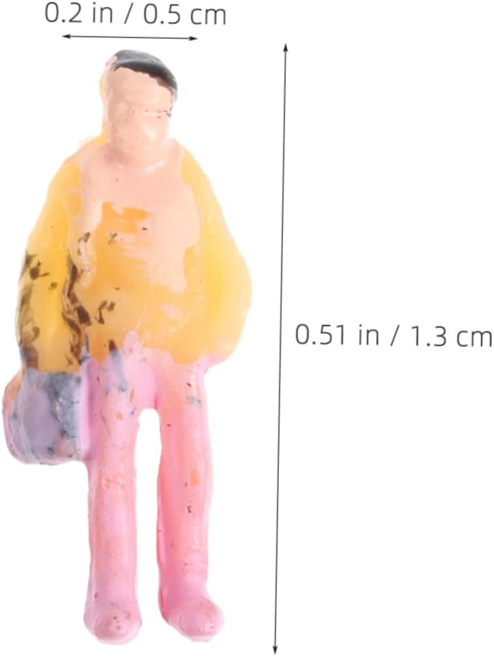 150 Scale Painted Model People Figures 100pcs Assorted Colorful Human Figurines for Train Layouts Diorama and Architectural Projects