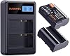 Set de cargador y baterías MAIRFOX de 2 unidades EN-EL15c/EN-EL15/EN-EL15a/EN-EL15b para Nikon Z5 Z6 Z6II Z6III Z7 Z7II Z8 ZF, D7500 D7200 D7100 D7000 D850 D810 D810A D780 D750 D610 D600 D500, cámara V1, 2300mAh 2