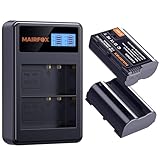 MAIRFOX 2er Pack EN-EL15c/EN-EL15/EN-EL15a/EN-EL15b Akku Ladegerät Set für Nikon Z5 Z6 Z6II Z6III Z7 Z7II Z8 ZF, D7500 D7200 D7100 D7000 D850 D810 D810 A D7800 D750 D610 D600 D500, V1 Kamera, 2300 mAh