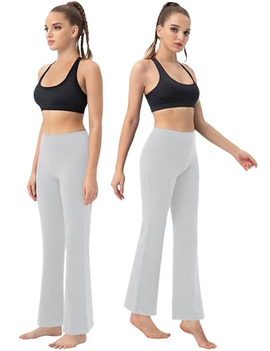 Image of BUBBLELIME 29 inch /31 inch /33 inch /35 inch /37 inch 3 Styles Women's High Waist Bootcut Yoga Pants Basic /Side Pockets Tummy Control Workout Flared