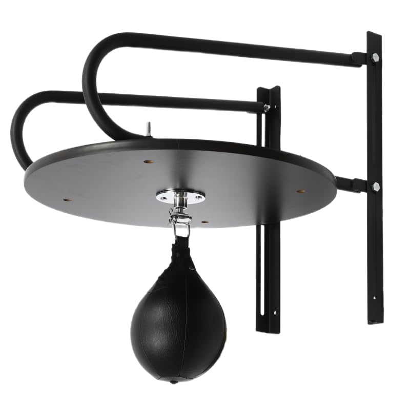 AOOUNGM Gym Combate conjunto de treino de bola boxe, punching bola com plataforma para montagem na parede, inclui dispositivo de boxe para montagem na parede
