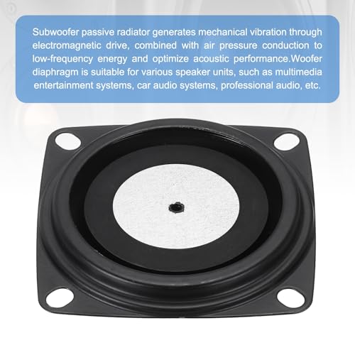 MECCANIXITY 4 Pcs Passive Radiator 2 Inch Woofer Vibrating Membrane, Rubber Vibration Diaphragm Plate Subwoofer for Bass Speaker Replacement, DIY(with 16pcs Screw) by MECCANIXITY - Image 4
