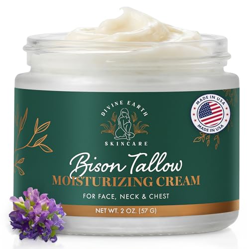 Bison Tallow Face Cream with Bakuchiol & Hyaluronic Acid Moisturizing Cream
