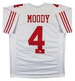 Jake Moody Authentic Signed White Pro Style Jersey Autographed BAS Witnessed