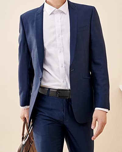 Esengnoyi Click Ratchet Belts For Men, Black Leather Belt For Dress M #TOP1
