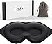 3D Schlafmaske für Frauen und Herren, 10mm Tief Konturierte Schalen Schlafbrille Bequem, 2022 Verbesserte 3D Nasenrinnen Design, 100% Lichtblockierende, Weiche Schlafmasken Schwarz für Yoga Reisen