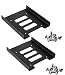 iMBAPrice (Pack of 2) 2.5" To 3.5" Bay SSD HDD Notebook Hard Disk Drive Black Mounting Bracket Adapter Tray Kit