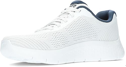 Skechers Skechers Men's Go Walk Flex Remark Trainers, 7 UK, White and Navy Textile, 11 US