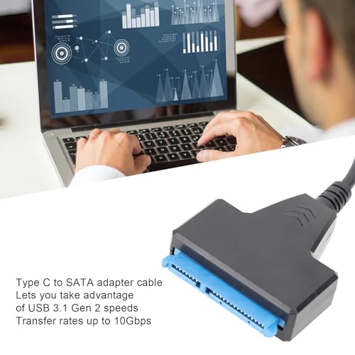 Cable adaptador SATA a USB C y USB A, 10Gbps USB 3.1 Gen 2 miniatura 7