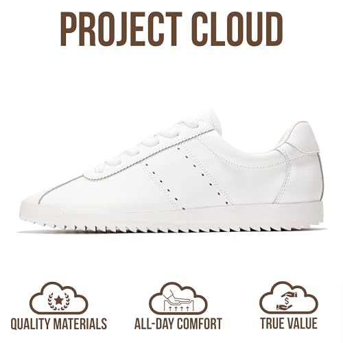 Women's Genuine Leather Sneakers with Memory Foam - Lynn