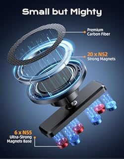 Dawinga Magnetic Golf Cart Phone Holder Mount, Strong Magnet Compatible with MagSafe iPhone and Android, Golf Gifts for Men Women Golfers Dad Husband, Golf Cart Accessories Fits EZGO Club Car Yamaha