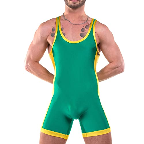 IUERVPS Mens Singlet Wrestling Suit Gym Training Wrestling Singlets Mens Power lift Weightlifting Custom Made Wrestling Singlets(1,4XL)