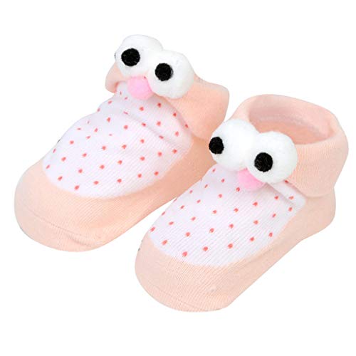 Hunputa Baby Socks Cute Anti Slip Baby Toddler Cartoon Socks for 0-1 Years,Warm Coral Fleece Socks