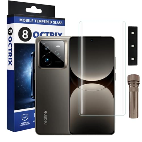 Image of Curved UV Tempered Glass Screen Protector for Realme GT 7 Pro | Transparent | Pack of 1 | Full Screen Coverage with UV Installation Kit