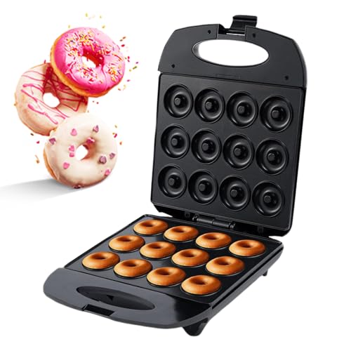 Nexusectar Small Donut Maker, Donut Maker Machine pour la maison | Petit outil de cuisson de machines à beignets électriques avec 12 trous | Pouser de cuisson du petit-déjeuner, plateau de boulanger à