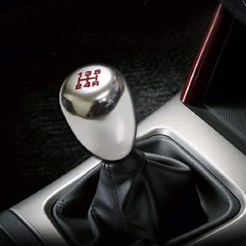 Ijdmtoy Silver Chrome 5-Speed Manual Shift Knob Compatible With Honda Acura Mazda Mitsubishi Nissan Subaru, Etc #TOP5