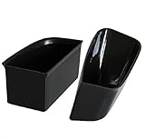 Amooca Black Car Front Door Handle Glove Box Insert Armrest Box Storage Box Secondary Storage For 2009 2010 2011 2012 2013 Audi Q5 2 Pcs