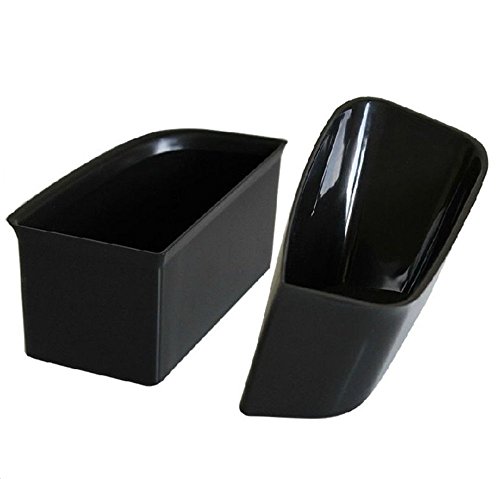 Amooca Black Car Front Door Handle Glove Box Insert Armrest Box Storage Box Secondary Storage for 2009 2010 2011 2012 2013 Audi Q5 2 Pcs