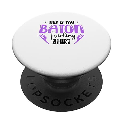 Majorette Twirler Baton Twirling PopSockets Swappable PopGrip, Black