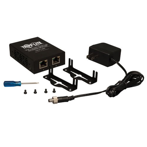 Divisor VGA Tripp Lite B132-002A-2 de 2 puertos y extensor de audio Cat5 Cat6 3