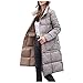 URIBAKY Veste matelassée en duvet pour femme,Doudoune léger avec à Capuche en Pure Duvet d'oie Veste Parka Chaud en Coton Manteau Matelassé D'hiver Chaud