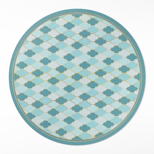 Tapis vinyle mosaïque bleue pour sol taché et usant de chambre - 2