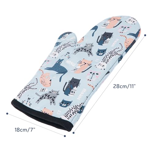 AYADA Cat Oven Gloves, Gauntlet Oven Mitts Cotton for Baking, Cute Cat Design - Breathable & Non-Slip Oven Glove for Kitchen, Chef, Cooking Cake, Cookware, Microwave, Pizza, Pot Holders 1 Pair - Cosy Home Interiors AYADA Cat Oven Gloves, Gauntlet Oven Mitts Cotton for Baking, Cute Cat Design - Breathable & Non-Slip Oven Glove for Kitchen, Chef, Cooking Cake, Cookware, Microwave, Pizza, Pot Holders 1 Pair - Image 3