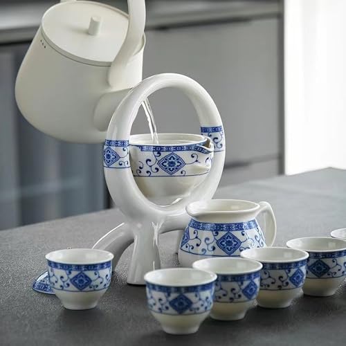 Coffret cadeau de service à thé chinois avec théière rotative unique - 4