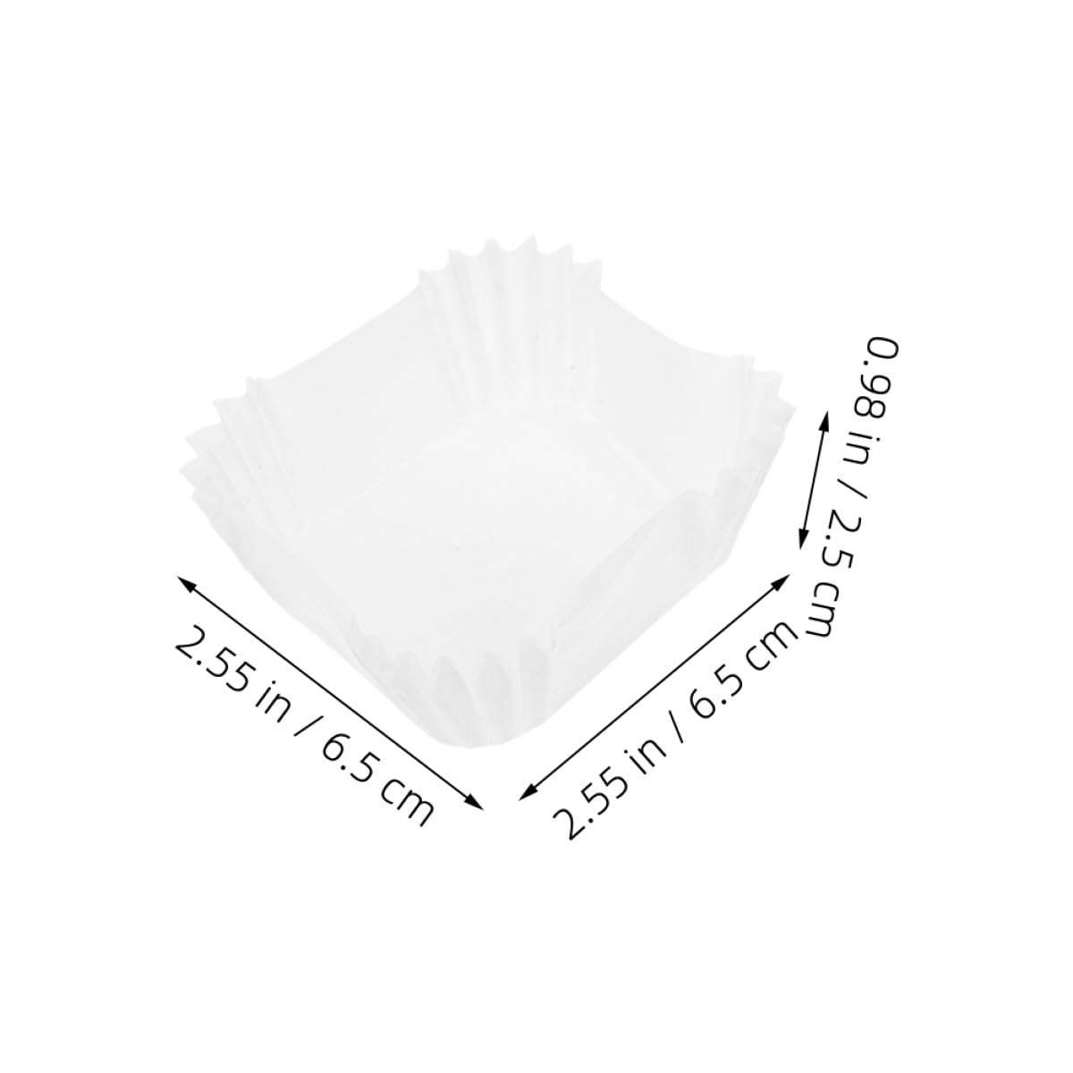 MAGICLULU Pirottini per Muffin in Carta Bianca 2000 Pezzi Forma Quadrata, Pratici per Uso in Forno e Contatto Diretto Alimenti per Pasticcerie e Feste