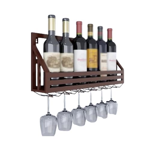 Soporte para botellas de vino metálico rojo cobre