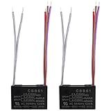Podoy Ceiling Fan Capacitor 5 Wire for BM CBB61 250VAC 4.5uf+5uf+6uf 50/60Hz (2 Pack)
