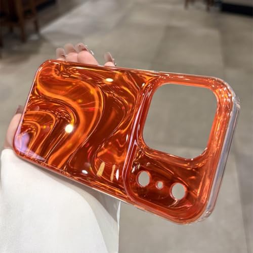 Coque silicone vagues iPhone 17 Pro Max orange dégradé souple
