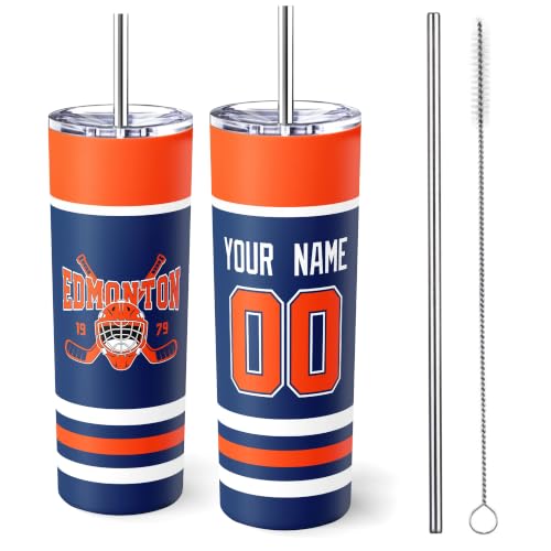 Image of ANTKING Edmonton Tumbler 20oz Travel Mug Custom Name Number Gifts | Stainless Steel Insulated Coffee Cup for Men Women
