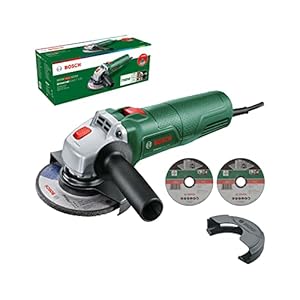 Bosch kleine haakse slijpmachine UniversalGrind 750-125 (750 W; 2 doorslijpschijven; 1x slijpschijf; voor (door) slijpen, borstelen en schuren; in kartonnen doos) – Amazon Edition