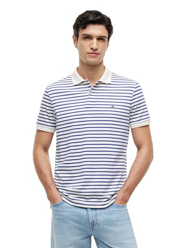 Image of Tommy Hilfiger Mens Short Sleeve Casual Polo Shirts in Regular Fit with Liquid Cotton