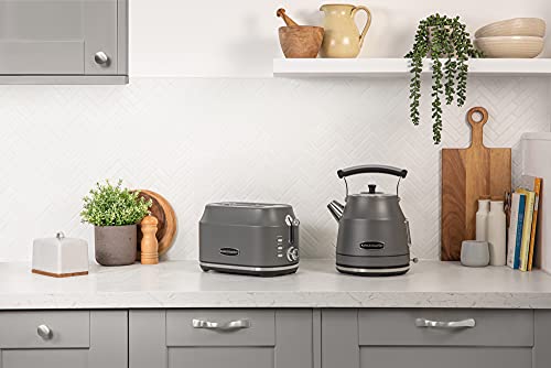 Rangemaster RMCL2S201GY Classic Grey 1kW 2 Slice Toaster with Defrost, Cancel & Reheat Functions, Removable Crumb Tray & 6 Power Levels with 2 Year Guarantee - Image 6