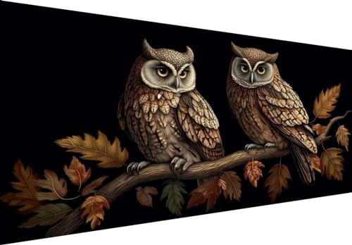 Diamond Painting Grande 200x100cm Hibou DIY Strass pour Adulte et Enfant