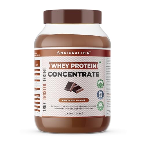 NATURALTEIN Natural Whey Protein Concentrate Chocolate – 1 kg | 2...
