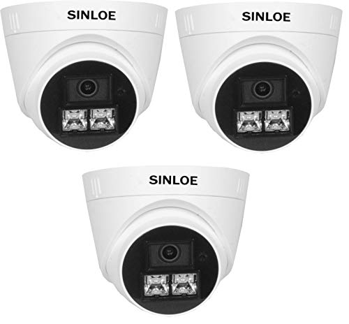 Image of SINLOE 2 MP Indoor Color Night Vision Day /Night + Motion Alert 1080P Full HD AHD Bullet CCTV Camera Compatible with All 2MP and Above AHD Supporting DVRs, 3 Unit