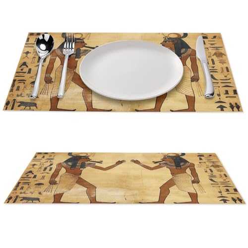 Sets de table égyptiens antidérapants table à manger PVC lavables