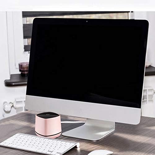 Meetuo Wired Speaker, Computer Speakers for Desktop, USB Powered Mini Speaker with 3.5mm Jack Stereo Sound for Laptop, PC, Desktop, Office (Pink)