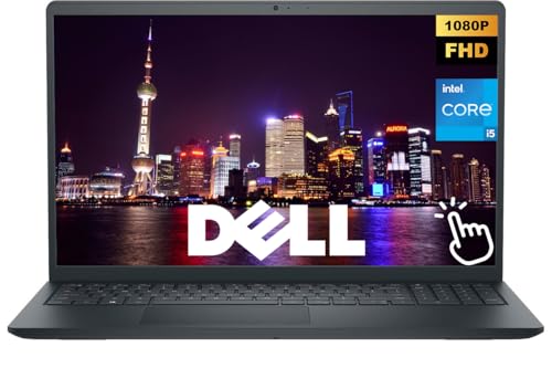 Image of Dell 15.6 inch FHD IPS LED Touchscreen Laptop, Windows 11 Pro Business Laptop Computer, Intel Core i5-1334U (10-Core) Processor, 8GB DDR5 RAM 256GB SSD, Numeric Keypad, HDMI, Carbon Black