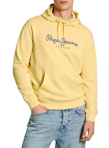 Pepe Jeans Saul Hoodie Sweat à Capuche, Jaune (Misted Yellow), XS Homme Pepe Jeans Saul Hoodie Sweat à Capuche, Jaune (Misted Yellow), XS Homme